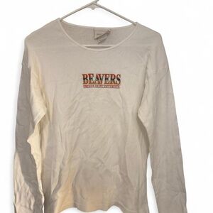 Vintage Women’s size XL OSU Oregon State Beavers Jansport White Cotton Shirt